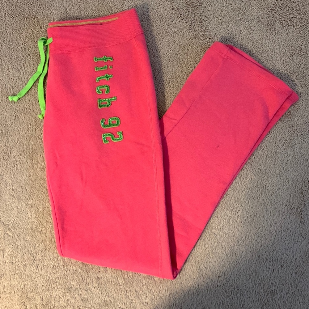 Abercrombie sequin logo sweatpants